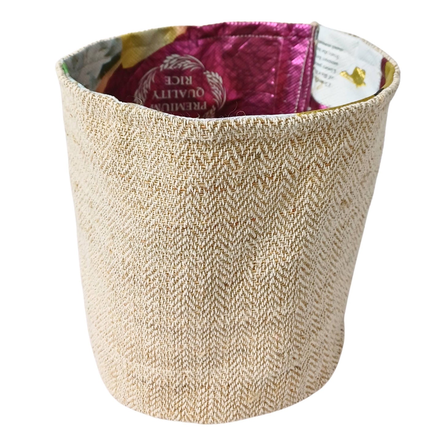 Handwoven Hemp Plant Pot Cover: Large