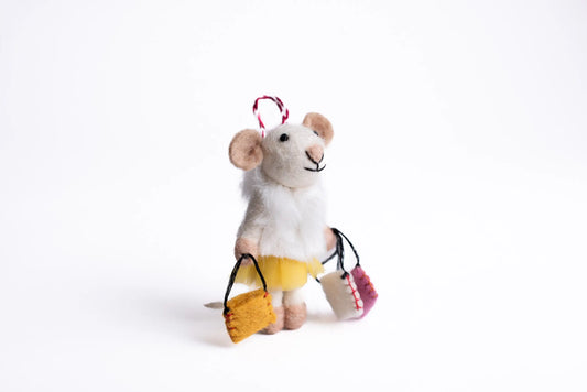 Handmade Holiday Ornaments: Shopping Mouse