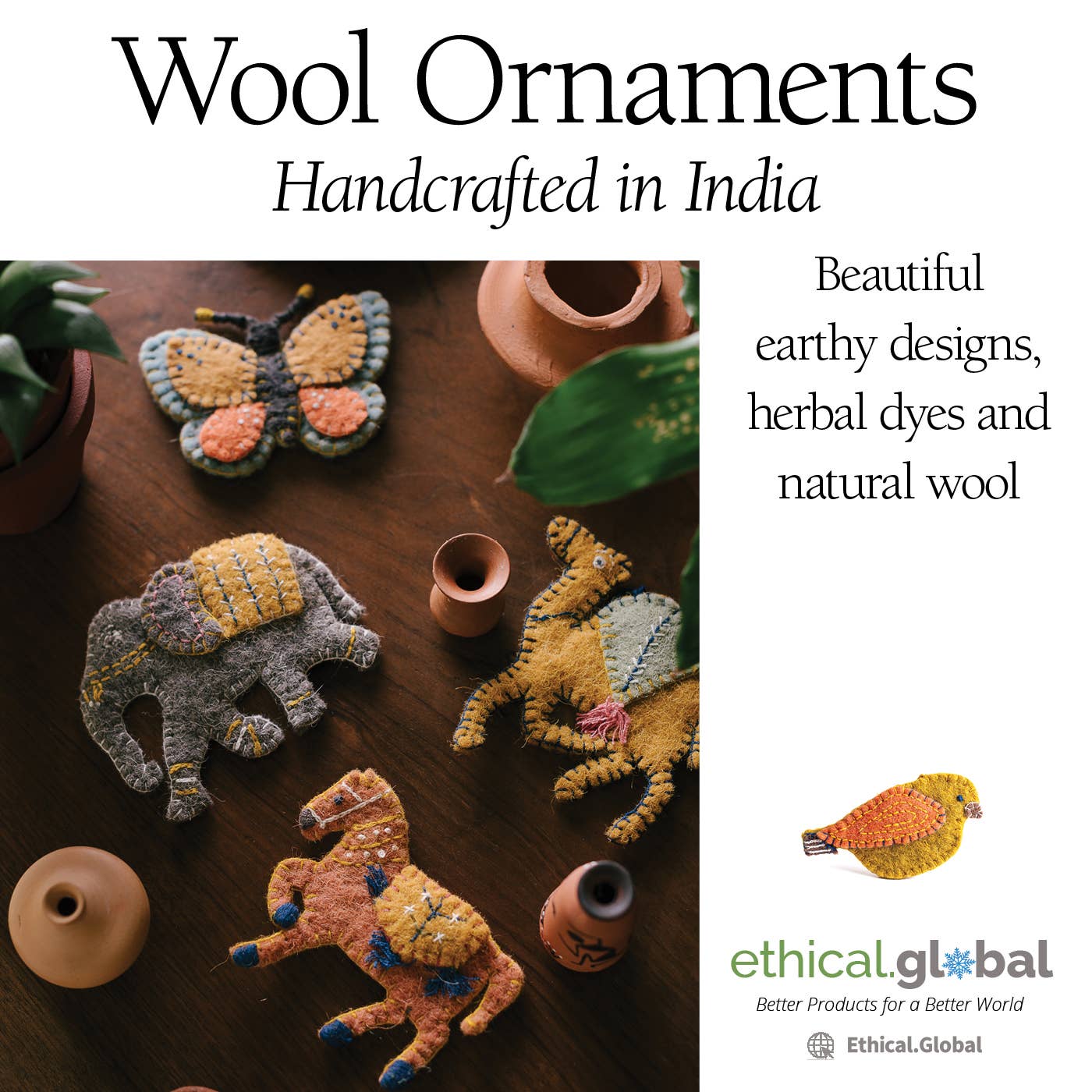 Handmade Holiday Ornaments: Festive Bird