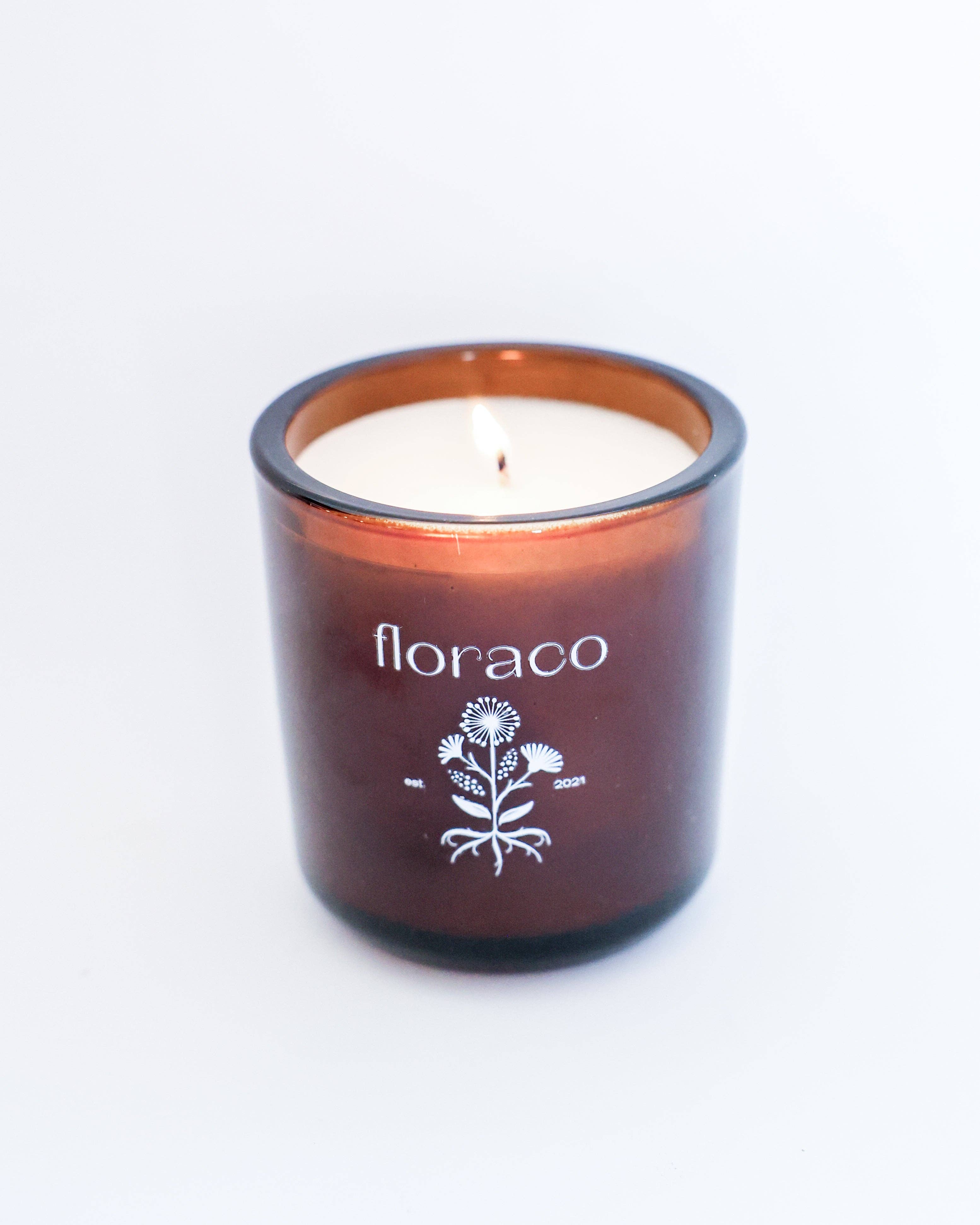 Magnolia Mint Amber Glass Candle - Thumbnail 2