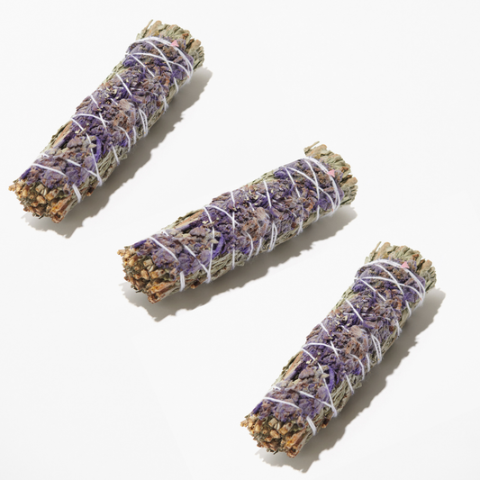 White Sage & Lavender Smudge Sticks | Smudging Bundles: With Info Card