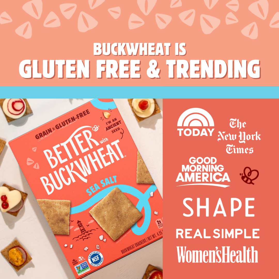 Better Than Buckwheat Sea Salt Crackers -Gluten-Free - Artisanal - Charcuterie