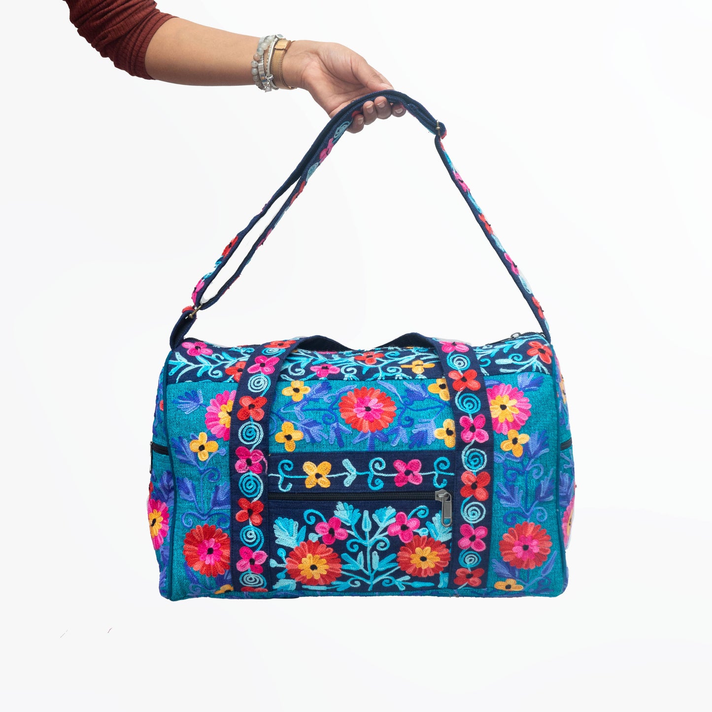  Embroidery Mini Travel Bag: Orange