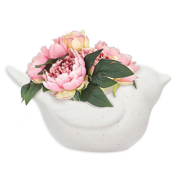 Simple Bird Wall Planter-Ivory-6.5"