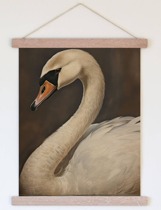Swan Lake | Vintage Canvas Art | Made in USA: 8x10 / Canvas Wall Hanging