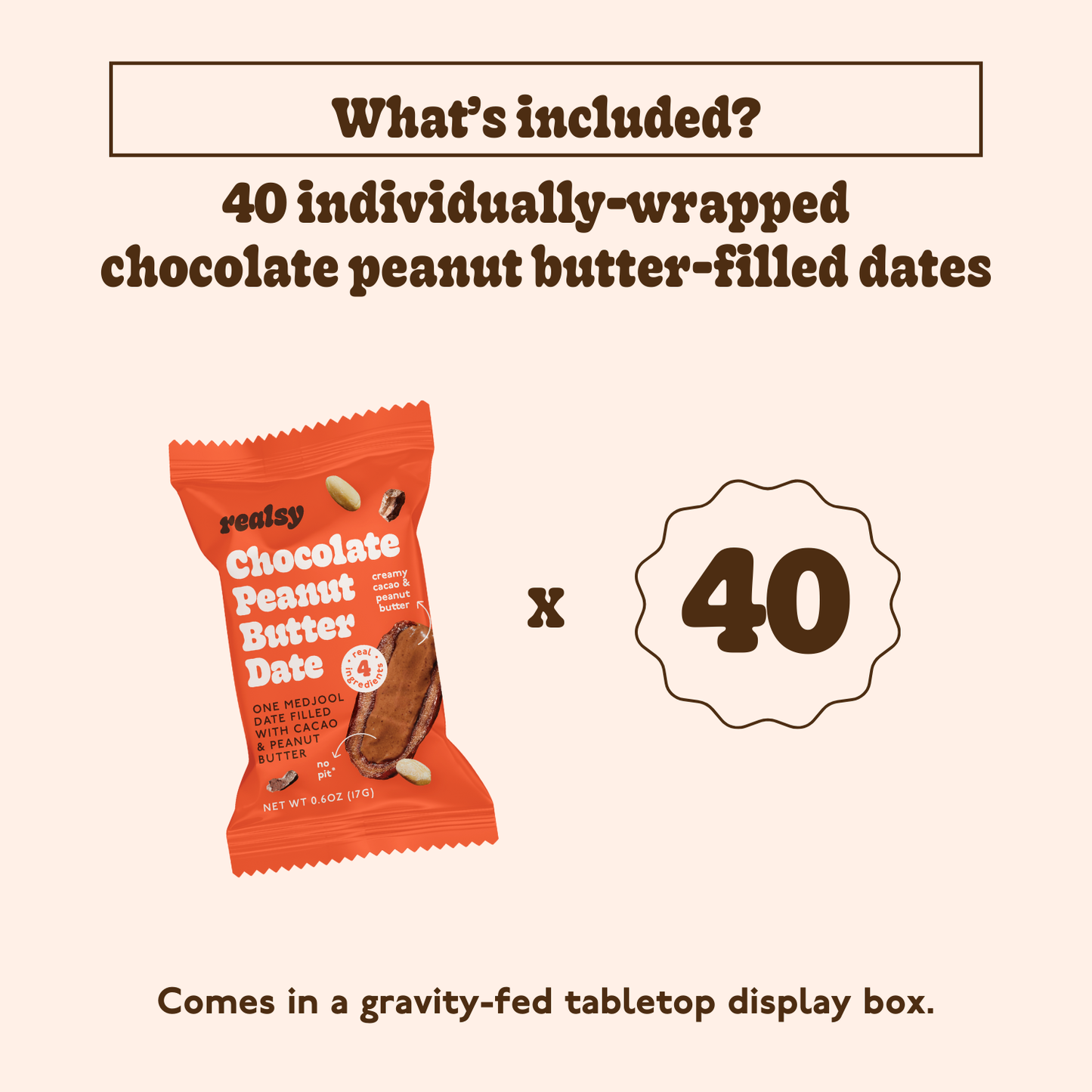 Realsy Chocolate Peanut Butter Medjool Dates