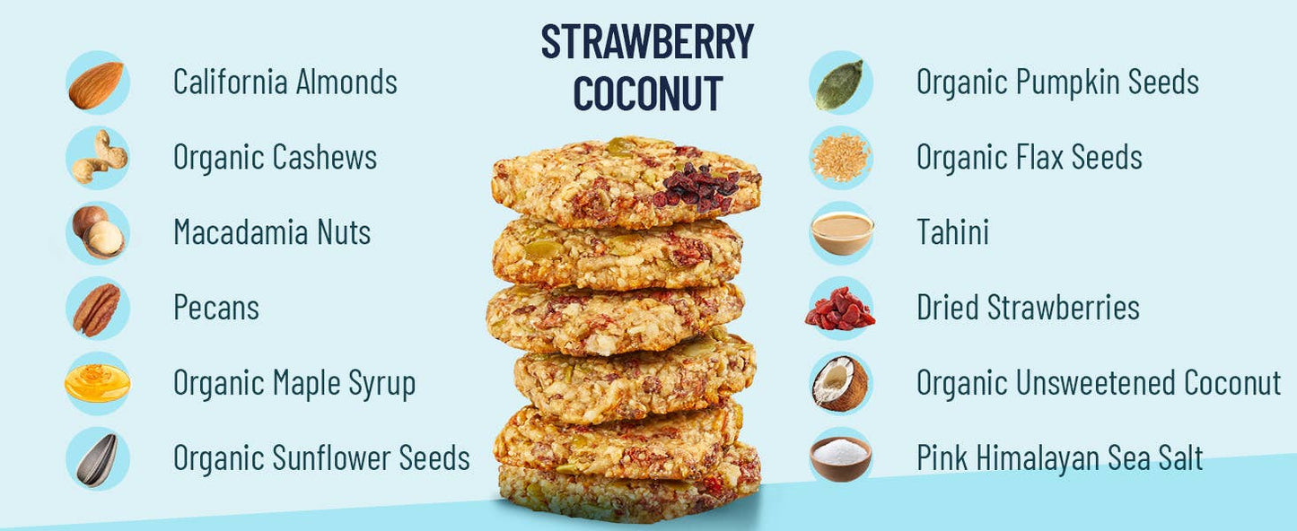Strawberry Coconut - Premium Real Food Snack Bar