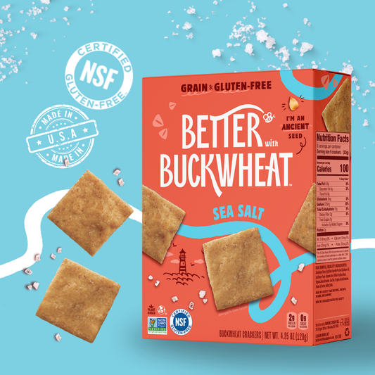 Better Than Buckwheat Sea Salt Crackers -Gluten-Free - Artisanal - Charcuterie