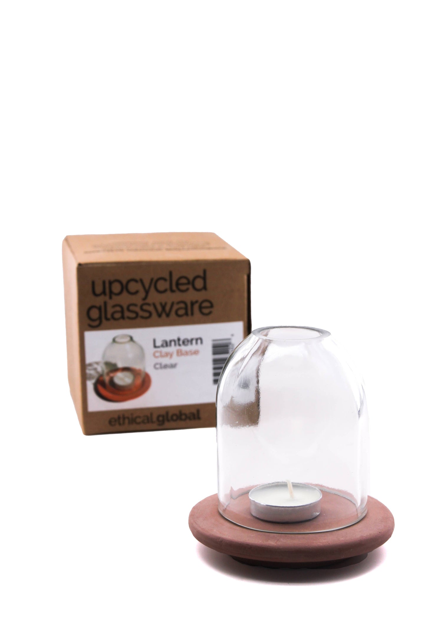 Lantern/Votive Plain Eco - Upcycled Hand-Crafted: Green