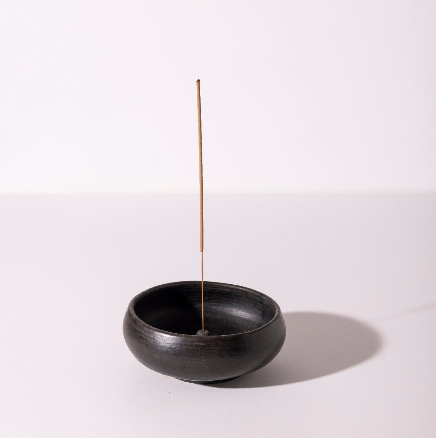 Artisan Black Clay Incense Holder Vessel