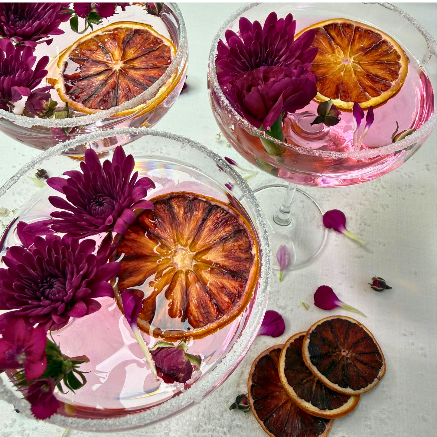 Dehydrated Blood Orange Slices | Dried Blood Oranges for Bar & Decor