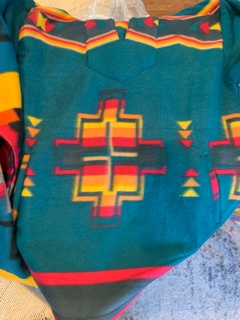 Aztec Print Fleece Hoodie