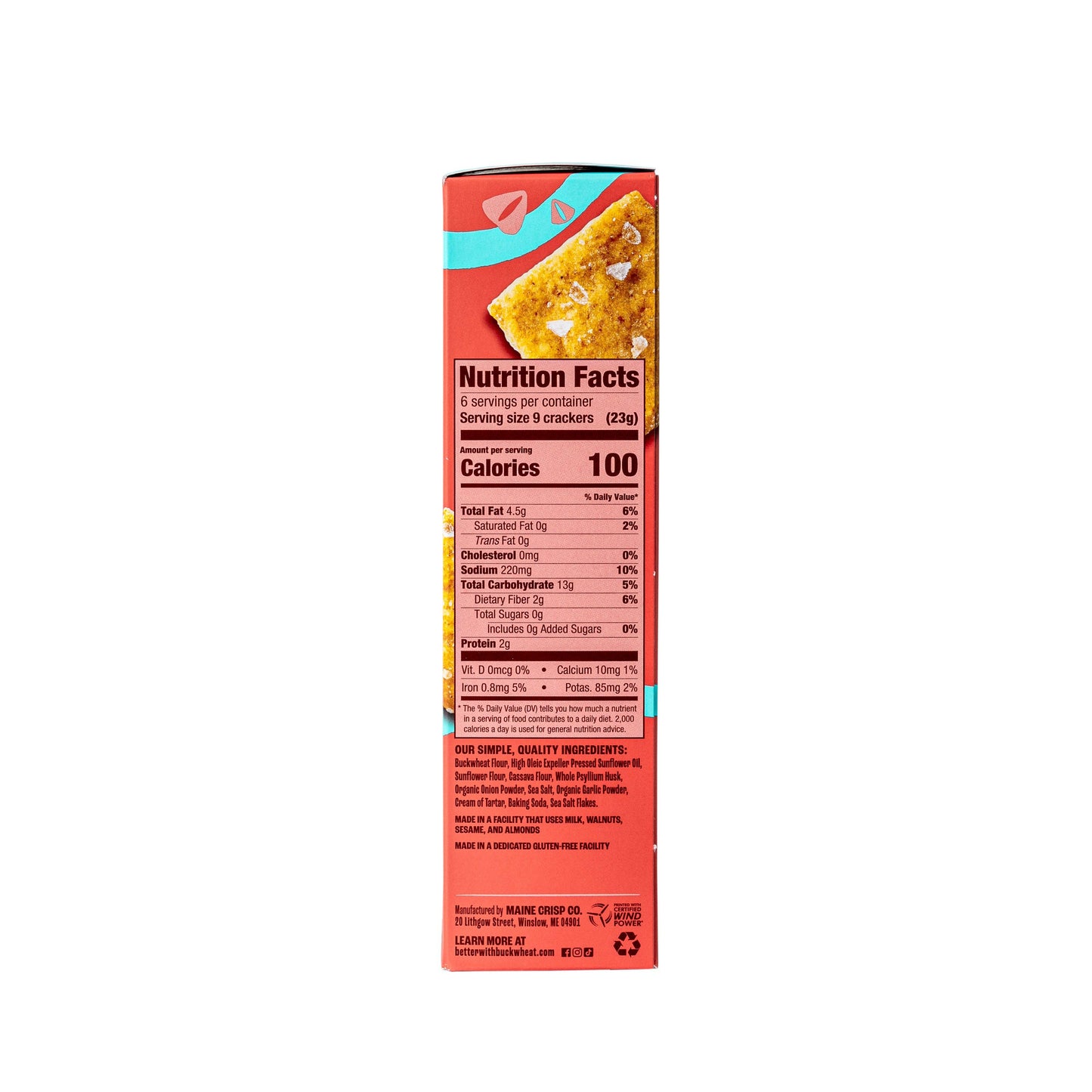 Better Than Buckwheat Sea Salt Crackers -Gluten-Free - Artisanal - Charcuterie