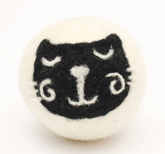 Cats: Eco Wool Dryer Balls Fair-Trade: Black Cat