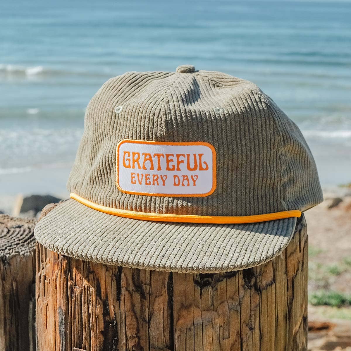 Corduroy Snapback Hat | Grateful Every Day