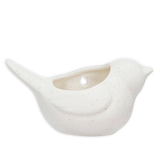 Simple Bird Wall Planter-Ivory-6.5"