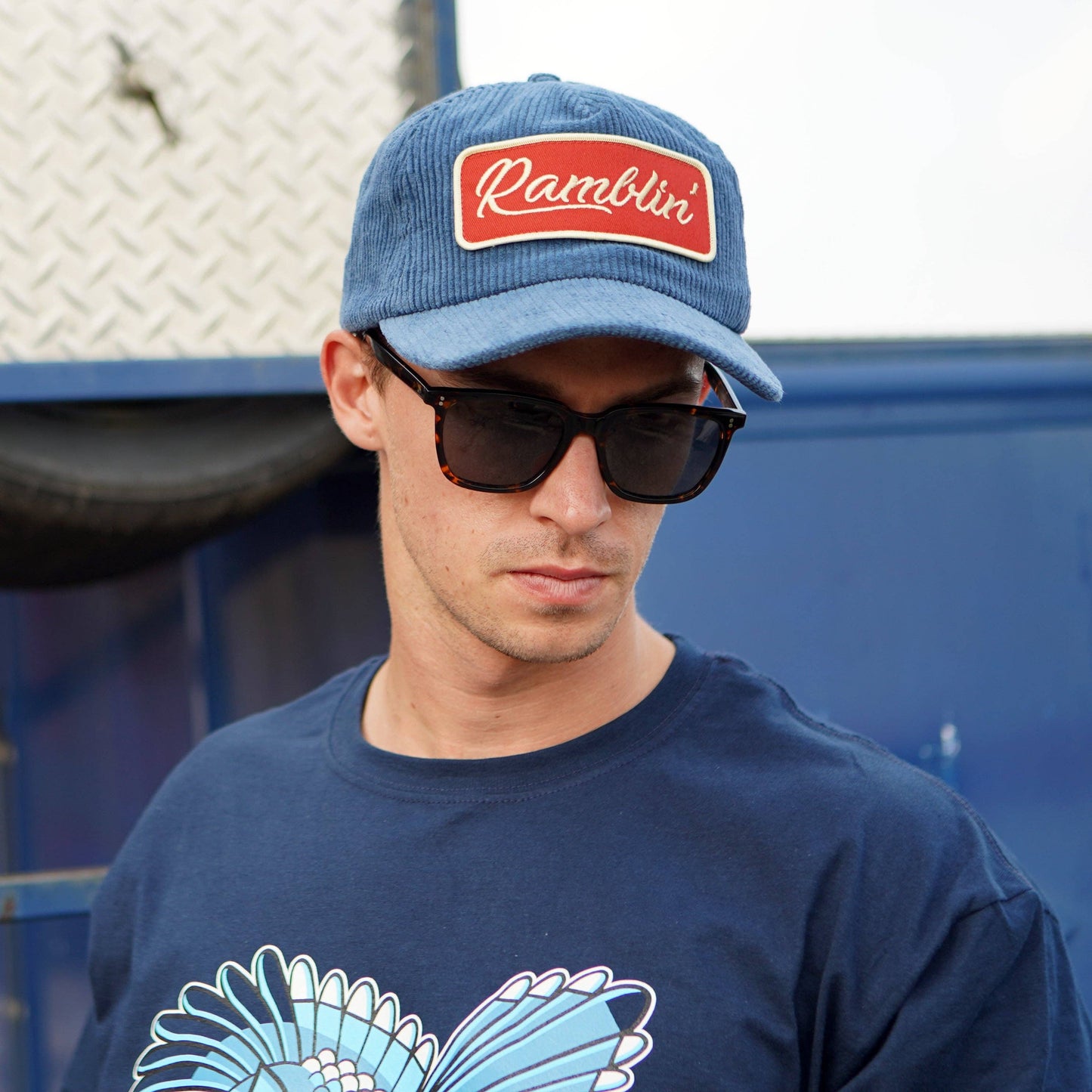 Corduroy Ramblin' Hat: Smoky Blue