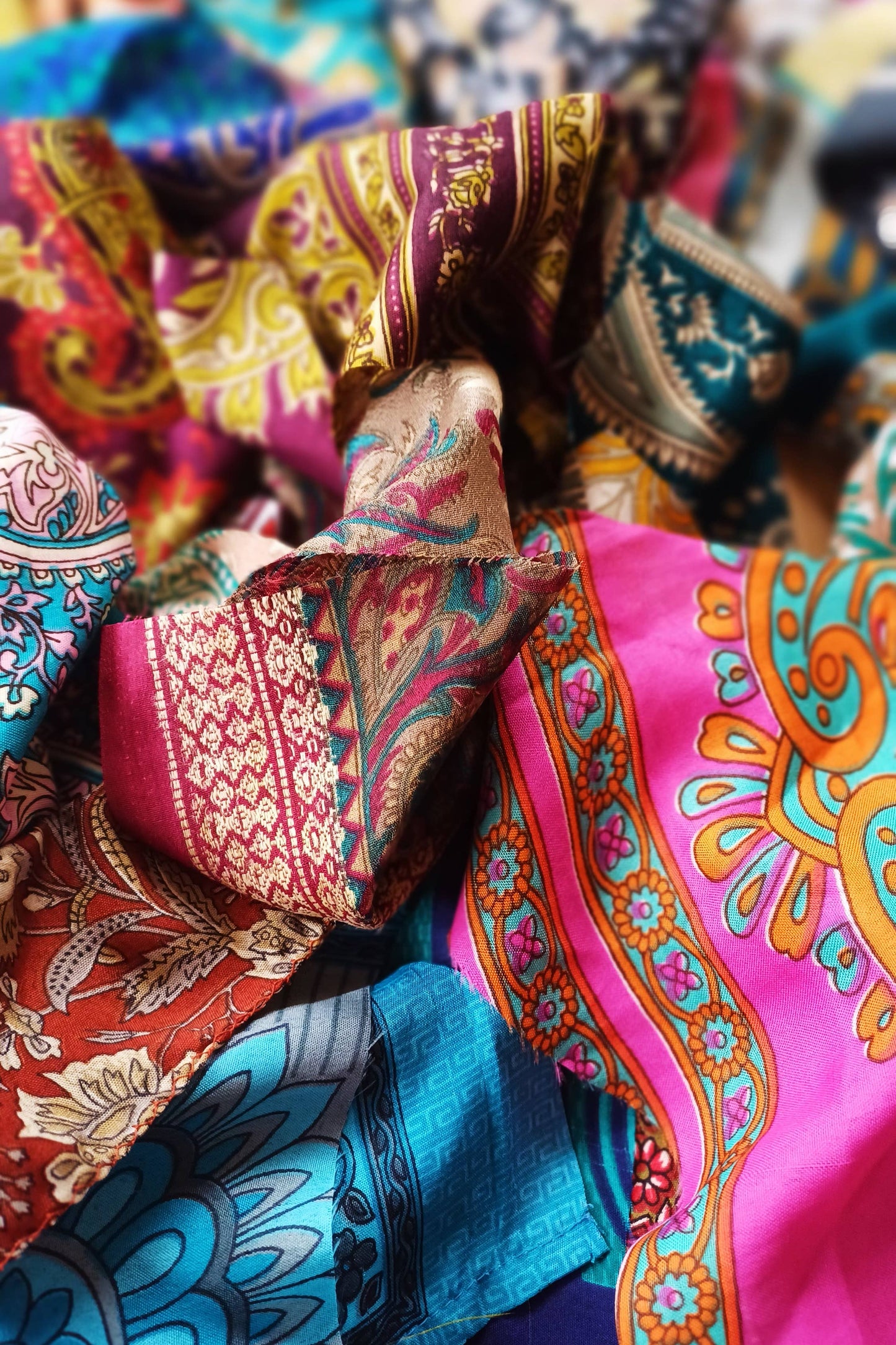 Upcycled Sari Yoga Mat Bag: Recycled fabrics