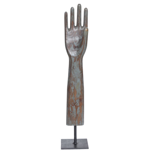 Wooden Glove Mold on Base: Small