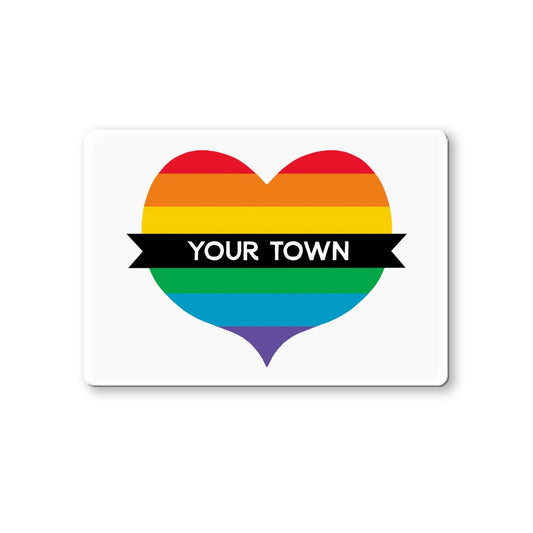Personalized City Magnet - Pride Heart