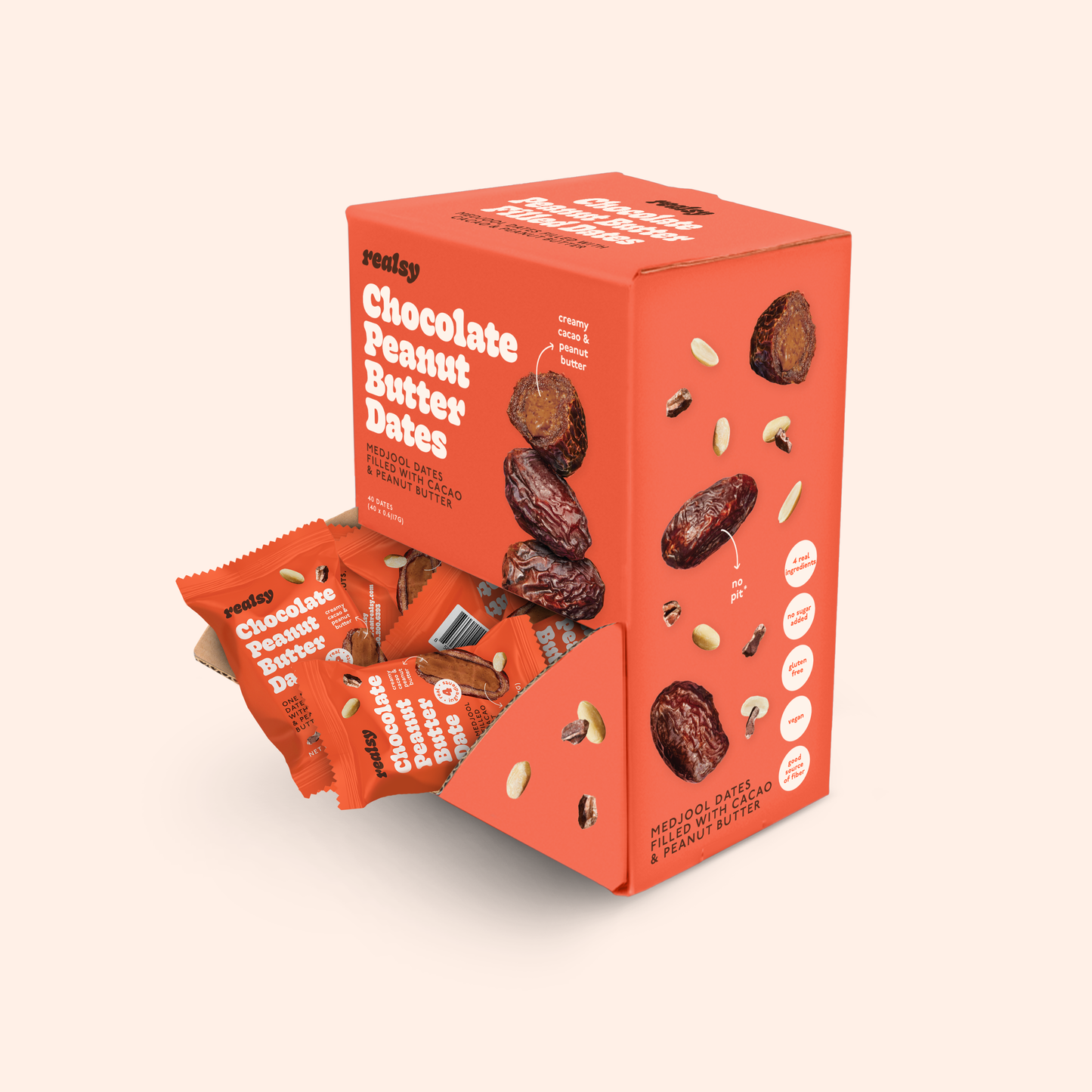 Realsy Chocolate Peanut Butter Medjool Dates