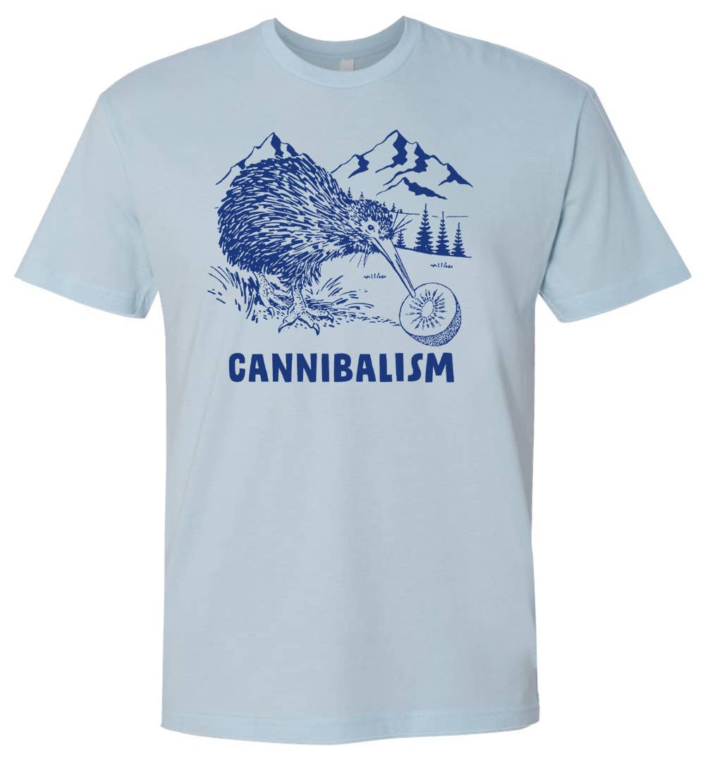 Kiwi Bird T Shirt Cannibalism Weird Funny Graphic Tee Ironic: L