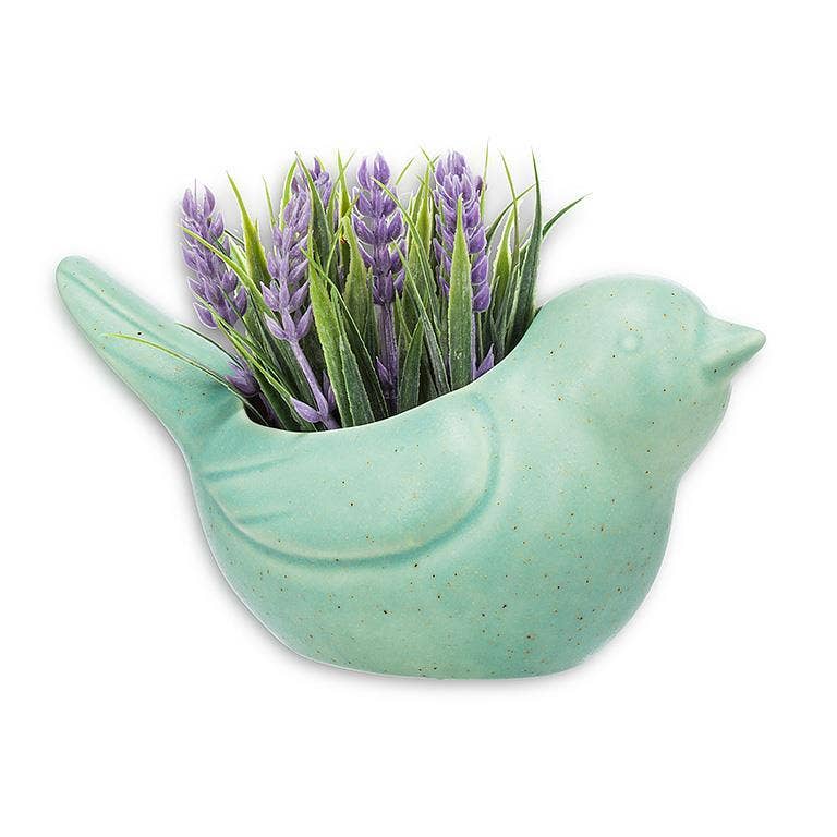 Simple Bird Wall Planter-Mint-6.5"L