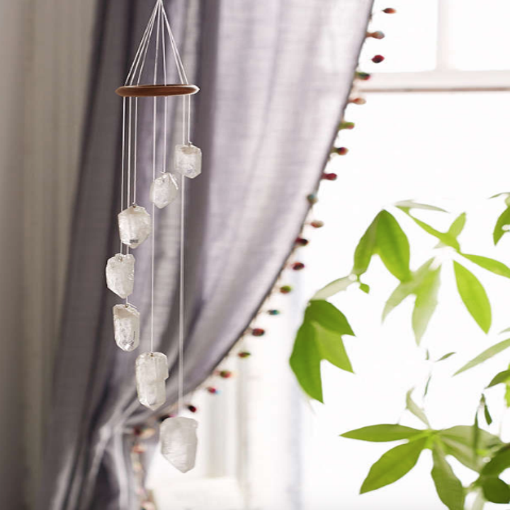 Crystal Mobile | Quartz Crystal Chime, Citrine, Rose Quartz: Clear Quartz