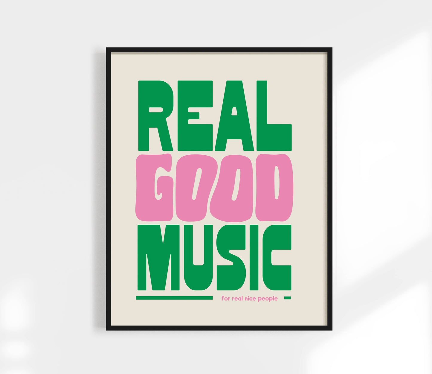 Real Good Music Art Print: Black / 5 x 7