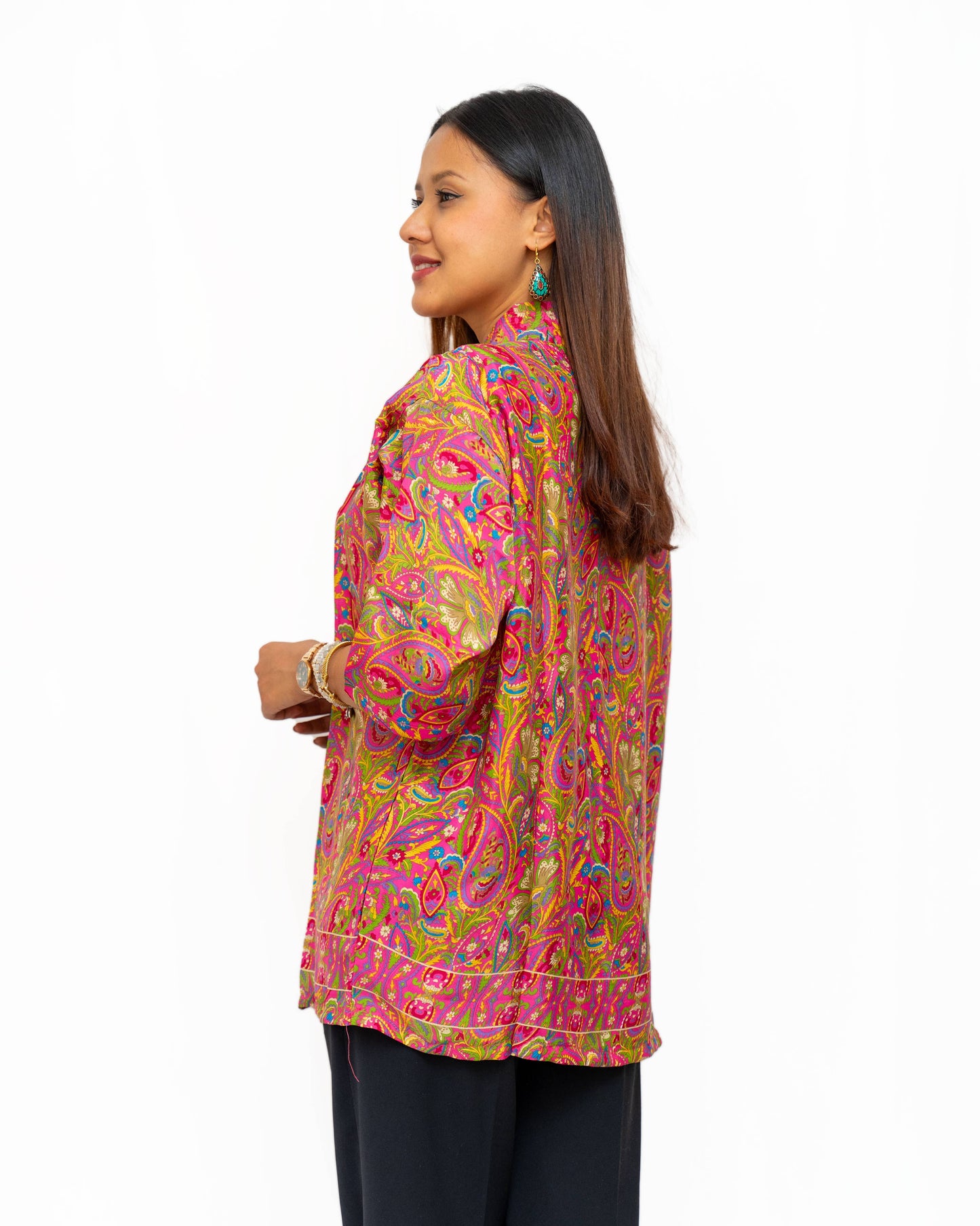 Short Sleeves Upcycled Kimono